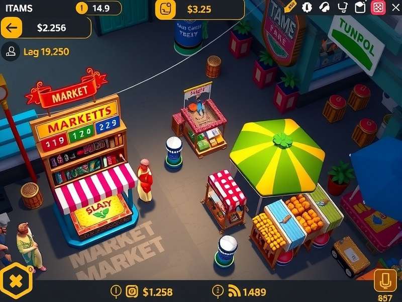 Mumbai Market King gameplay screenshot showing market management